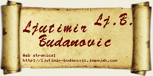 Ljutimir Budanović vizit kartica